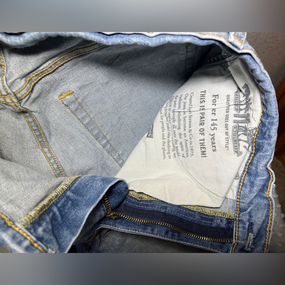 Levi’s Men’s 514 Straight Leg Stretch Jeans 36 x 30 Lightwash Denim EUC - Picture 5 of 7